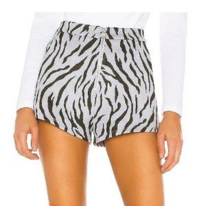 REVOLVE Zebra Print Women Shorts - Black and White